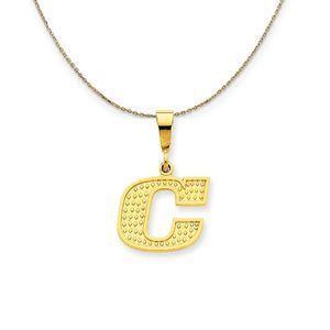 14k Yellow Gold, Ashley, Initial C Necklace - 18 Inch